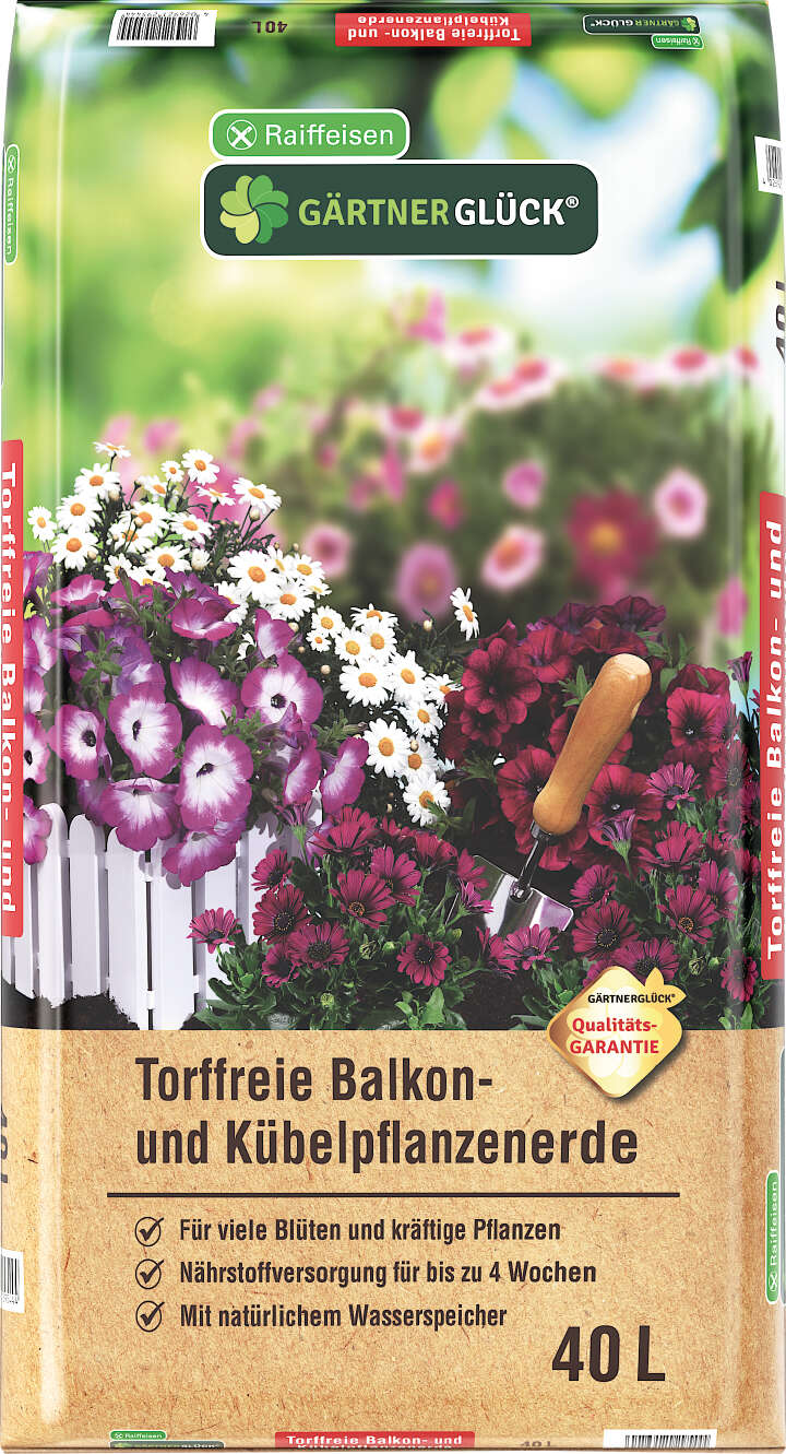 GÄRTNERGLÜCK Torffreie Balkon- und Kübelpflanzenerde